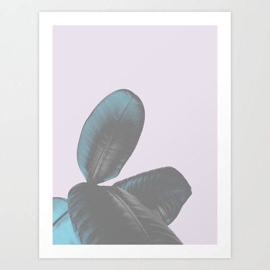 Ficus Elastica #6 #pastel #violet #art #society6 Art Print