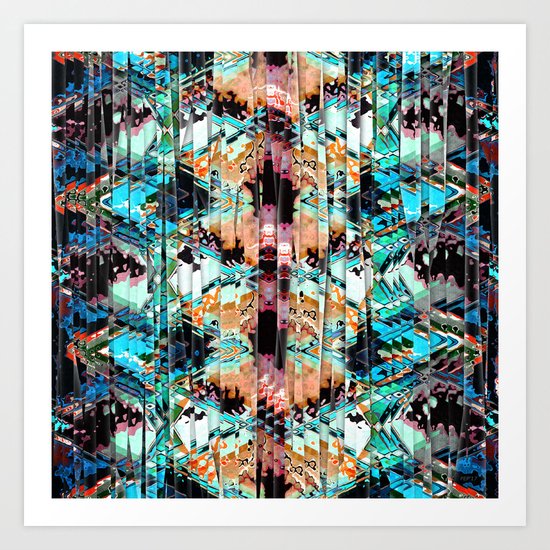 Colorful Abstract In Shreds Art Print