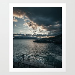 Liguria Sunset Art Print