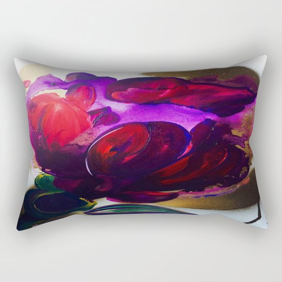 Purple and Gold Poppies Maybe? Rectangular Pillow