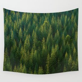 The Green Forest (Color) Wall Tapestry