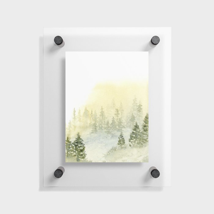 Misty Mountains  Floating Acrylic Print