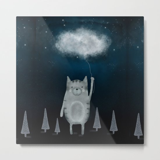the cloud balloon Metal Print