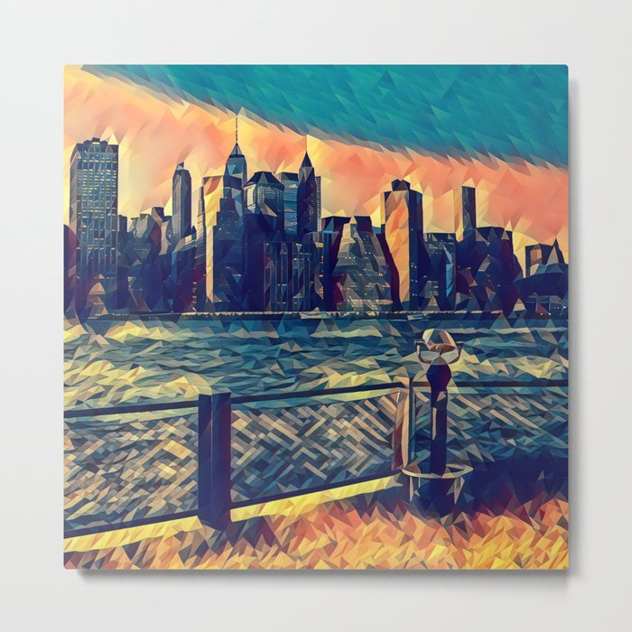 Manhattan skyline in New York City Metal Print