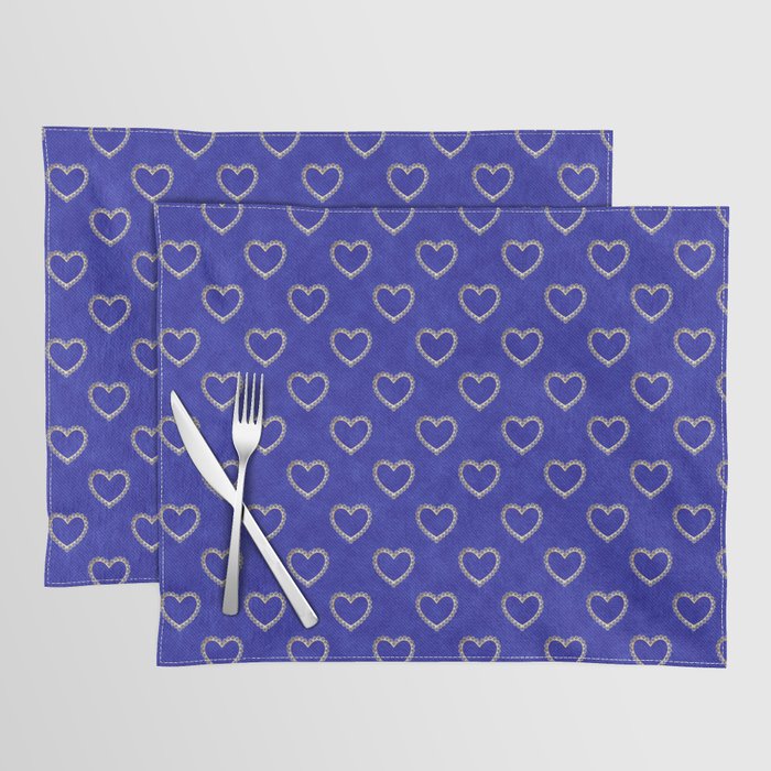 Denim with hearts Placemat