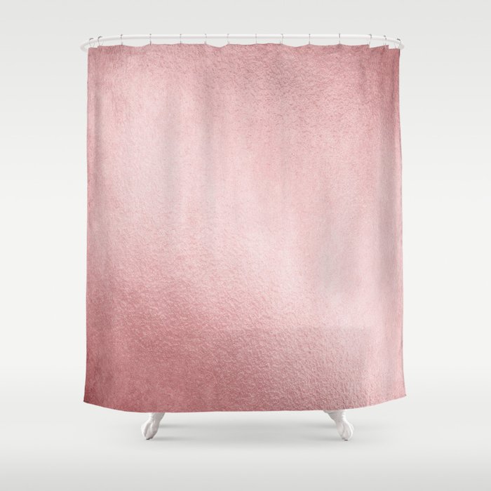 Simply Rose Gold Sunset Shower Curtain
