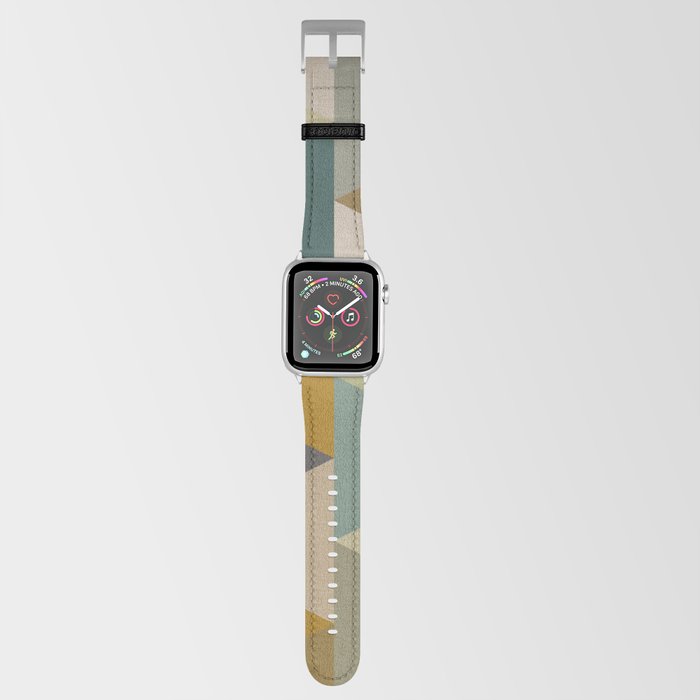 geometric mid century abstract nature green Apple Watch Band