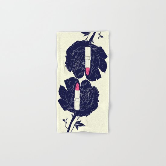 Peony Lip Hand & Bath Towel