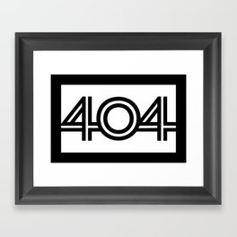 404 - Digits - Black with Black Border Framed Art Print