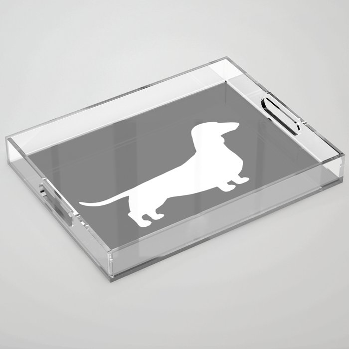 Dachshund Silhouette(s) Wiener Dog Acrylic Tray