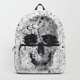 Doodle Skull BW Backpack