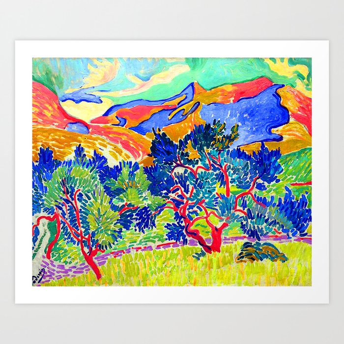 Andre Derain Mountains of Collioure Art Print by Jon Baran Society6