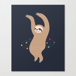 Sloth Galaxy Canvas Print