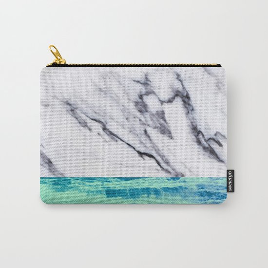 Marble Ocean iPhone Case and Throw Pillow Design Carry-All Pouch