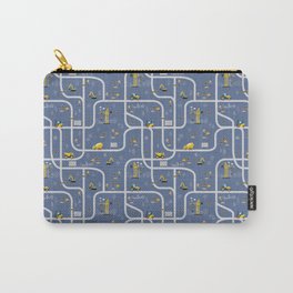 Under Construction Digger Vehicles Blue Pattern Carry-All Pouch | Abstract, Pattern, Comic, Boy, Bigvehicles, Digital, Pop Art, Typography, Vector, Graphicdesign 
