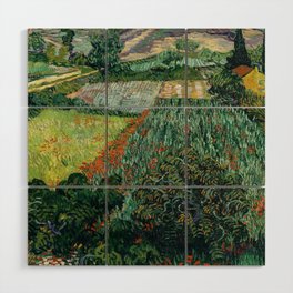 Field with Poppies by Vincent van Gogh Wood Wall Art