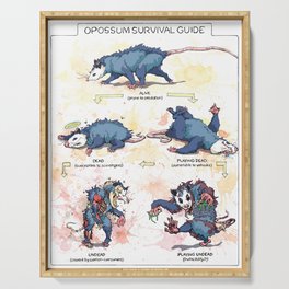 Opossum Survival Guide Serving Tray