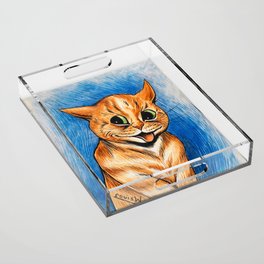  Smiling Cat by Louis Wain Acrylic Tray