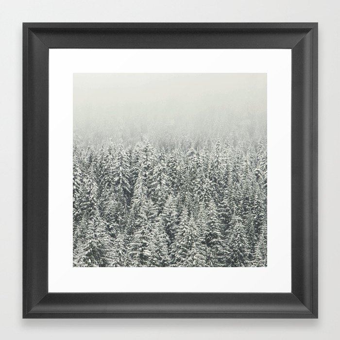 Snow Forest Framed Art Print