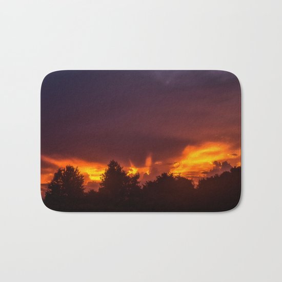 Sunset After The Storm Bath Mat