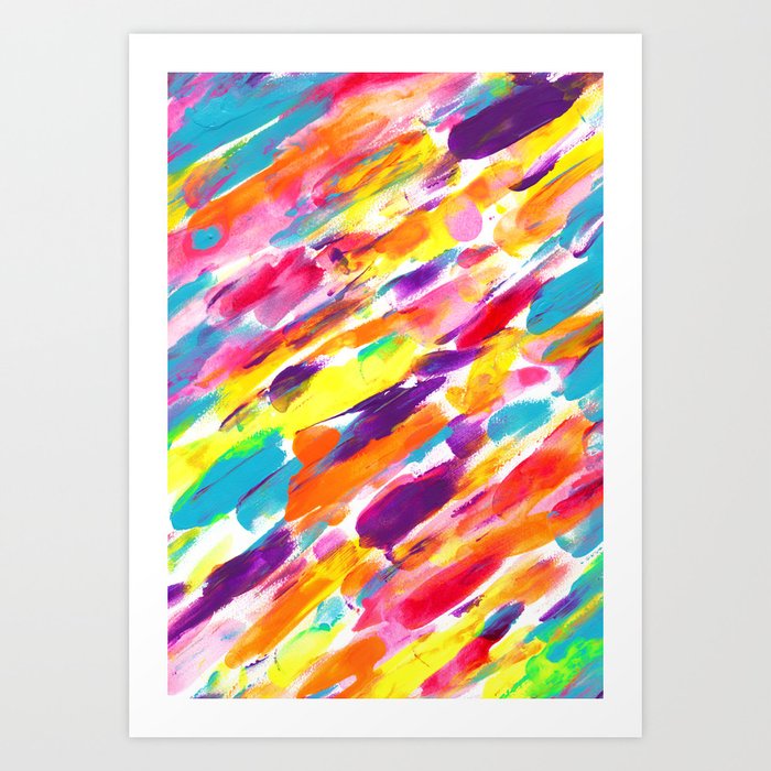 Fruity and Colorful Abstract Painting Art Print