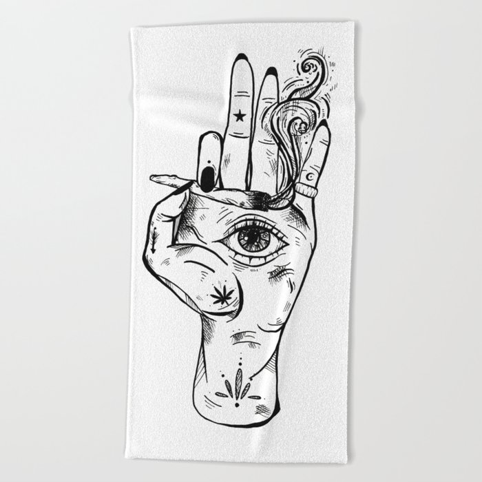 Third Eye Hand Black And White Color Palette Beach Towel By Poulsonbecca Society6 The third eye (also called the mind's eye or inner eye) is a mystical and esoteric concept of a speculative invisible eye, usually depicted as located on the forehead. third eye hand black and white color palette beach towel by poulsonbecca