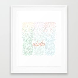 aloha pineapple sketch Framed Art Print