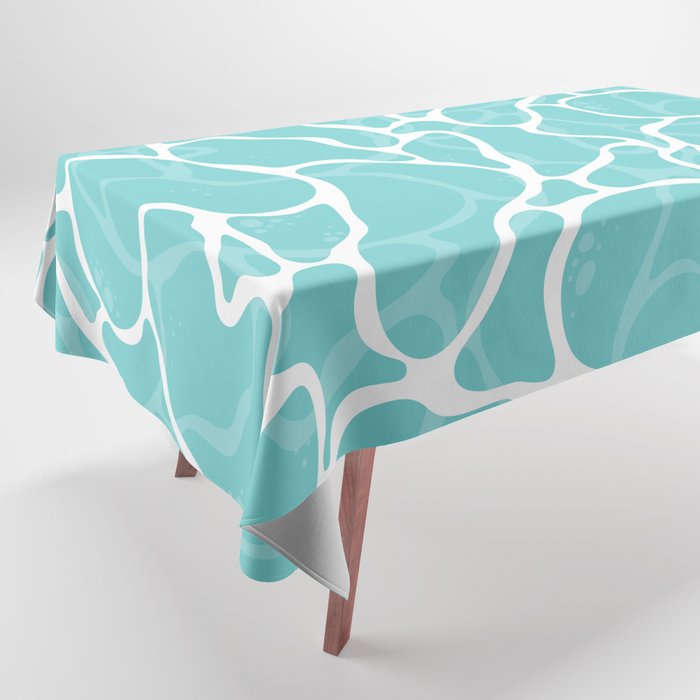 Calm blue water surface illustration pattern Tablecloth