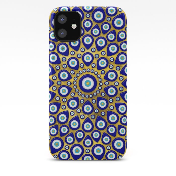 Nazar Eye Turkish Eye Charm On Gold Iphone Case By Nataskk Society6