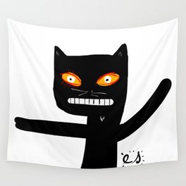 Le chat noir Wall Tapestry
