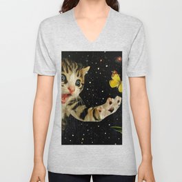 All Across the Universe Chasing Butterflies and Dreams V Neck T Shirt