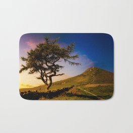 Spring Tree Bath Mat | Hiking, Tree, Sunset, Wal, Color, Hill, Grass, Digital Manipulation, Stone, Photo 