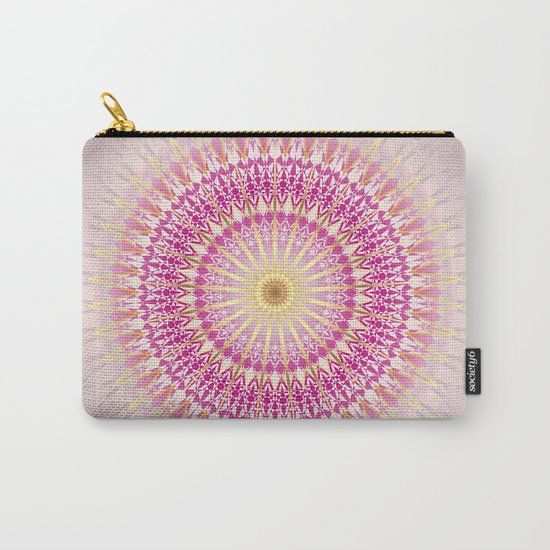Pink Gold Mandala Carry-All Pouch