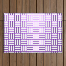 Basketweave (Violet & White Pattern) Outdoor Rug