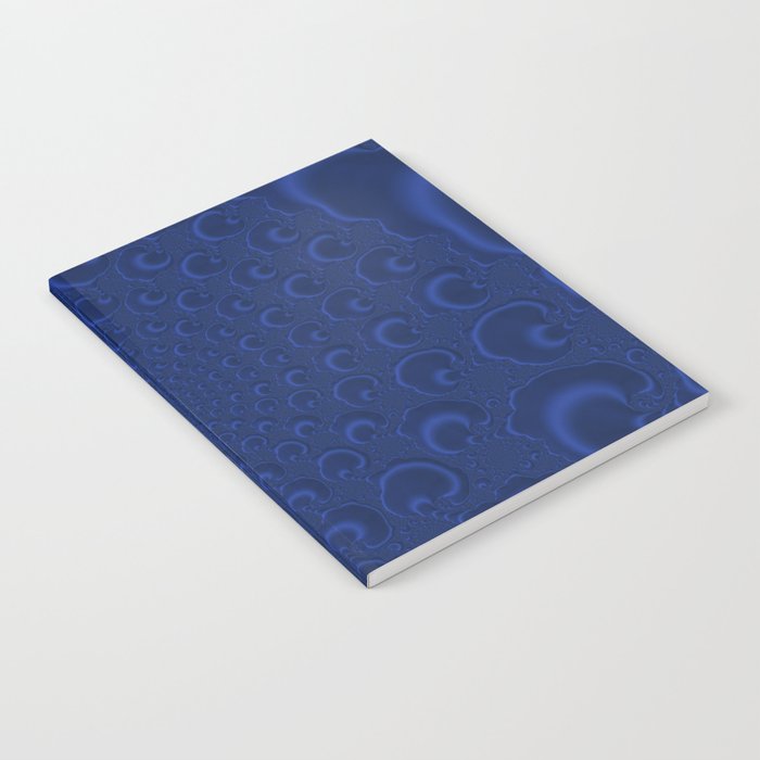Abstract Art Digital Fractal Navy Blue Notebook