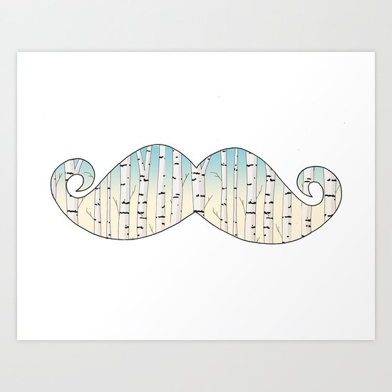 Russian mustache Art Print