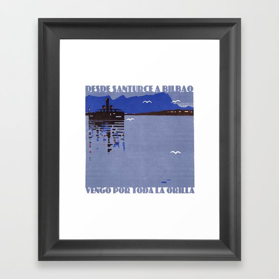 Desde Santurce a Bilbao Framed Art Print