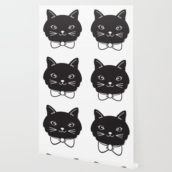 Dapper Black Kitty Cat Wallpaper By Abamber Society6
