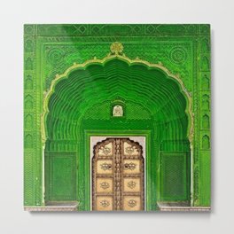 Ganesh Palace in Jaipur India Doorway Metal Print