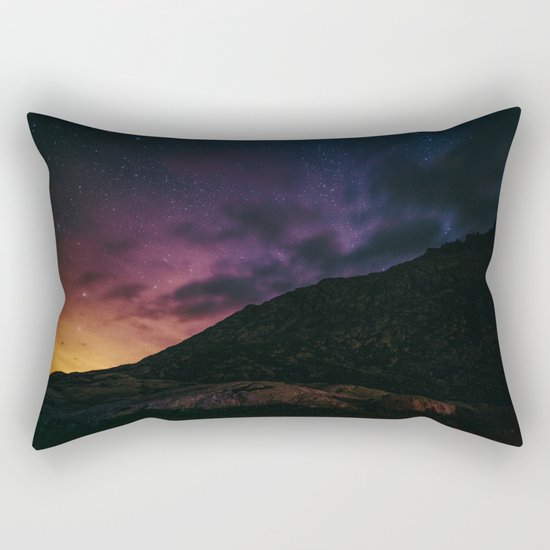 Night sky #stars #mountains Rectangular Pillow