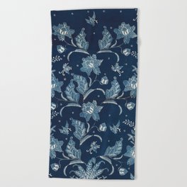Indonesian Flower Pattern Beach Towel