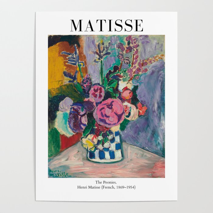 The Peonies, by Henri Matisse.  Poster
