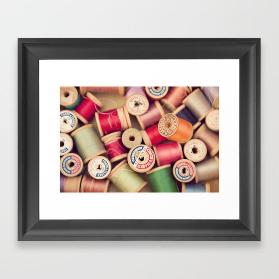vintage spools Framed Art Print