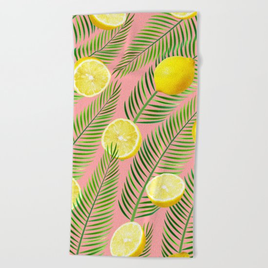 Lemons #society6 #decor #buyart Beach Towel
