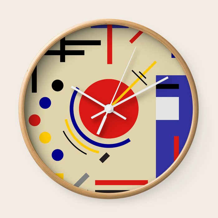 BAUHAUS ASTRONOMY Wall Clock by THE USUAL DESIGNERS Society6