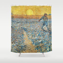 Van Gogh : The Sower (Sower with Setting Sun) Shower Curtain