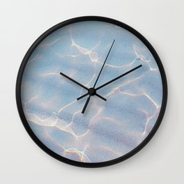 Crystalline Sea - Iridescent Blue Wall Clock