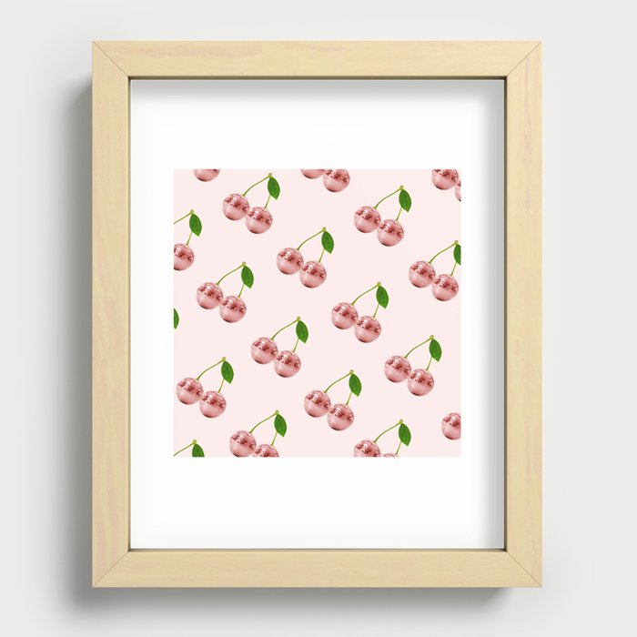 Disco Cherries Recessed Framed Print