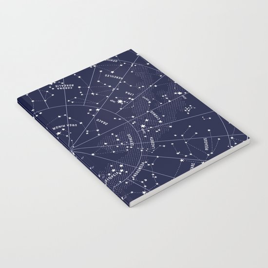 Constellation Map Indigo Notebook