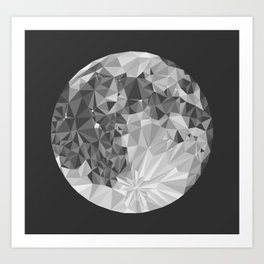 Abstract Full Moon Art Print